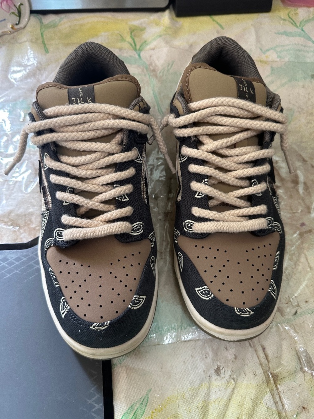 Nike SB Dunk Low Travis Scott Men’s Size 8.5 Cactus Jack CT5053 001 Premium QS - Picture 1 of 16